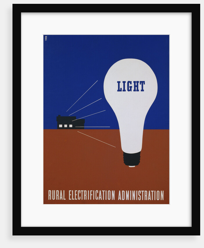 Light: Rural Electrification Administration Poster by Lester Beall