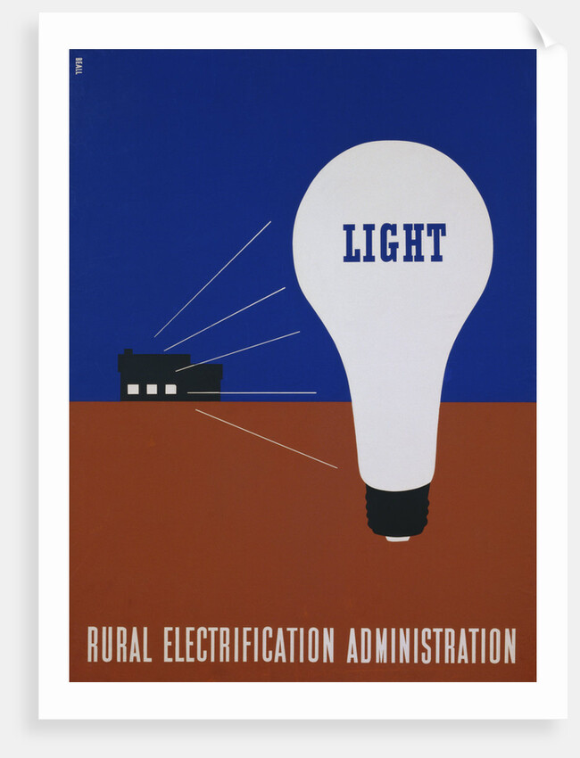 Light: Rural Electrification Administration Poster by Lester Beall