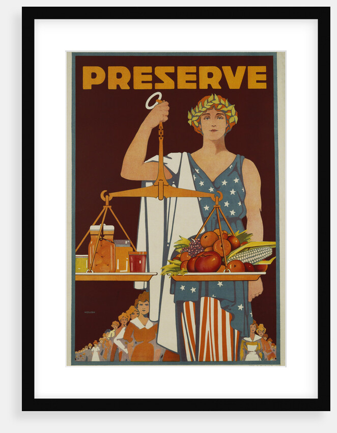 Preserve War Effort Poster with Figure of Justice by Housh