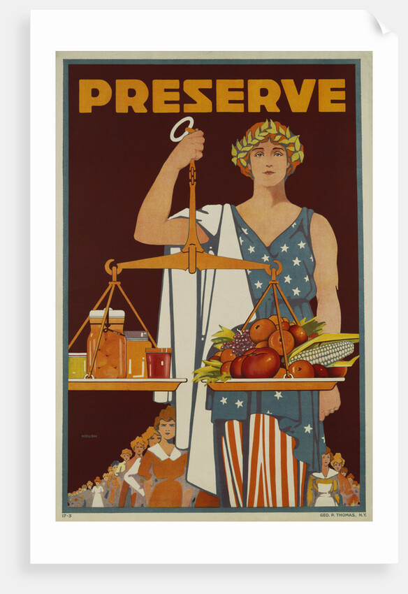 Preserve War Effort Poster with Figure of Justice by Housh