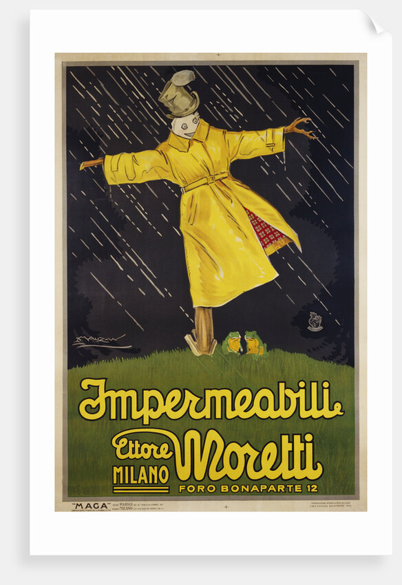 Impermeabili Ettore Moretti Advertising Poster by Luciano Achille Mauzin