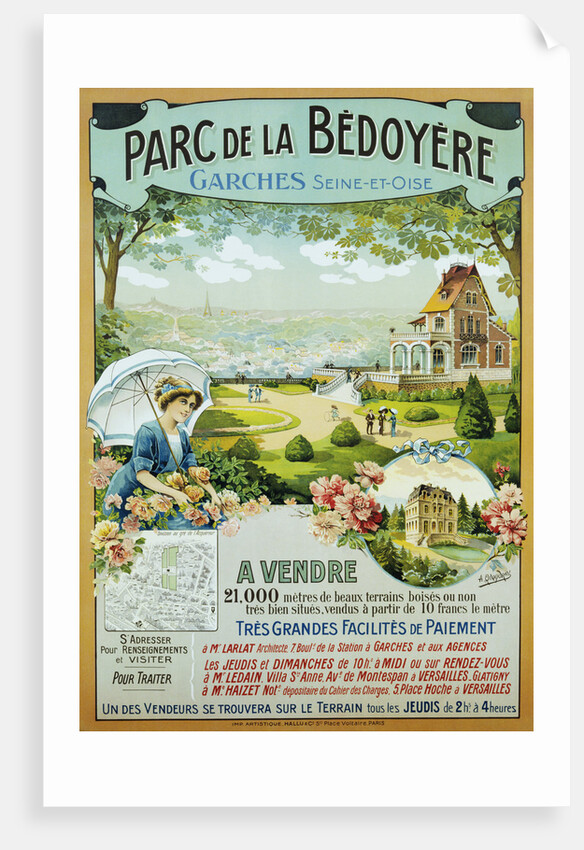 Parc de la Bedoyere Real-Estate Poster Advertisement by A. Quendray