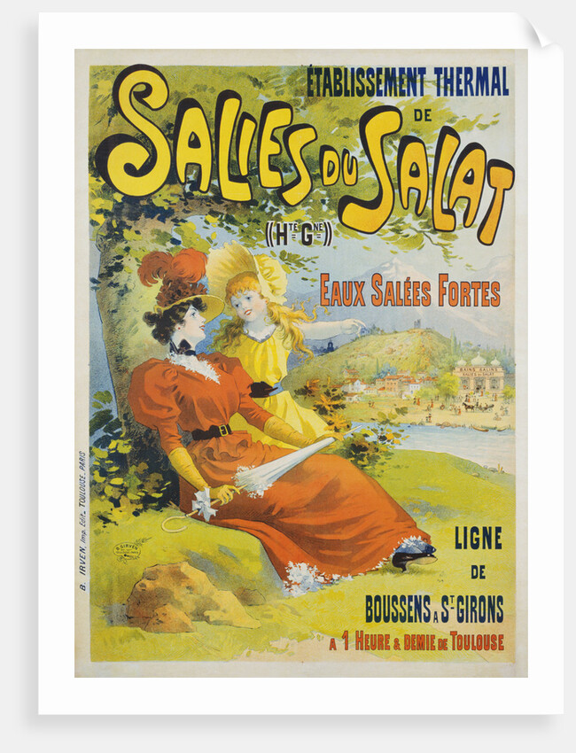 Salies du Salat Resort Advertisement Poster by Anonymous