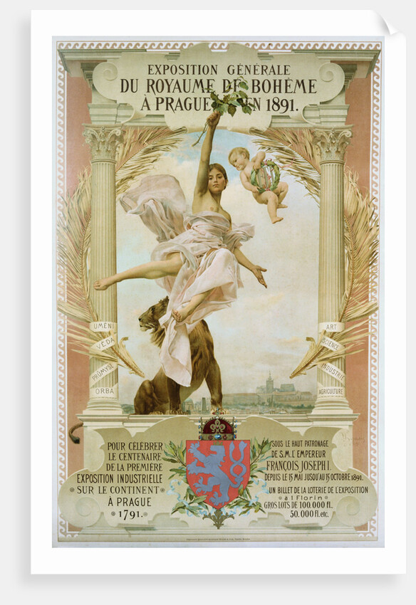 Exposition Generale du Royaume di Boheme a Prague en 1891 Poster by Vojtech Hynais