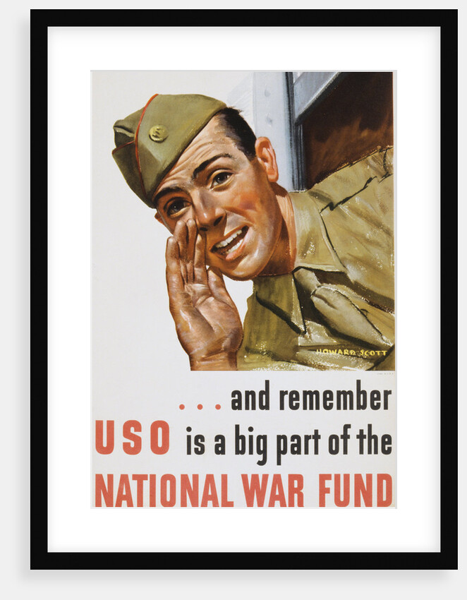 And Remember USO Is a Big Part of the National War Fund Poster by Howard Scott
