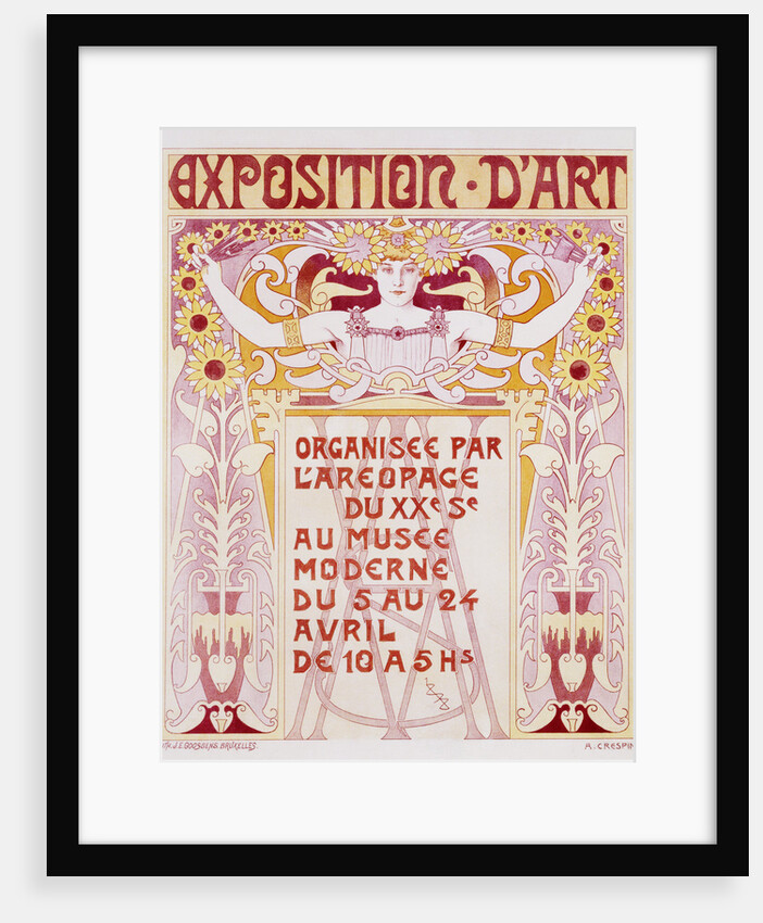Exposition d'Art Poster by Adolphe Louis Charles Crespin