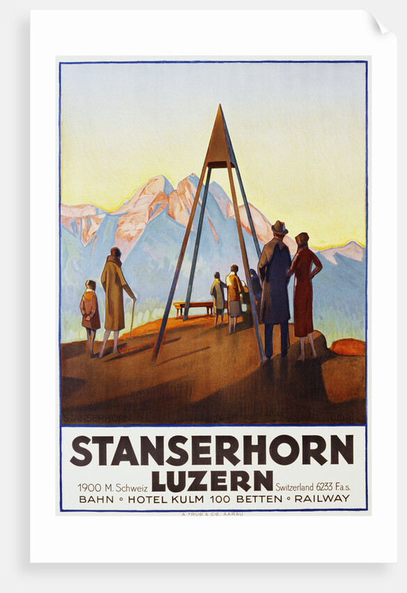 Stanserhorn Luzern Poster by Ernst Hodel