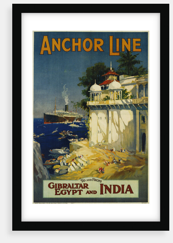 Anchor Line Travel Poster by W. Welsh