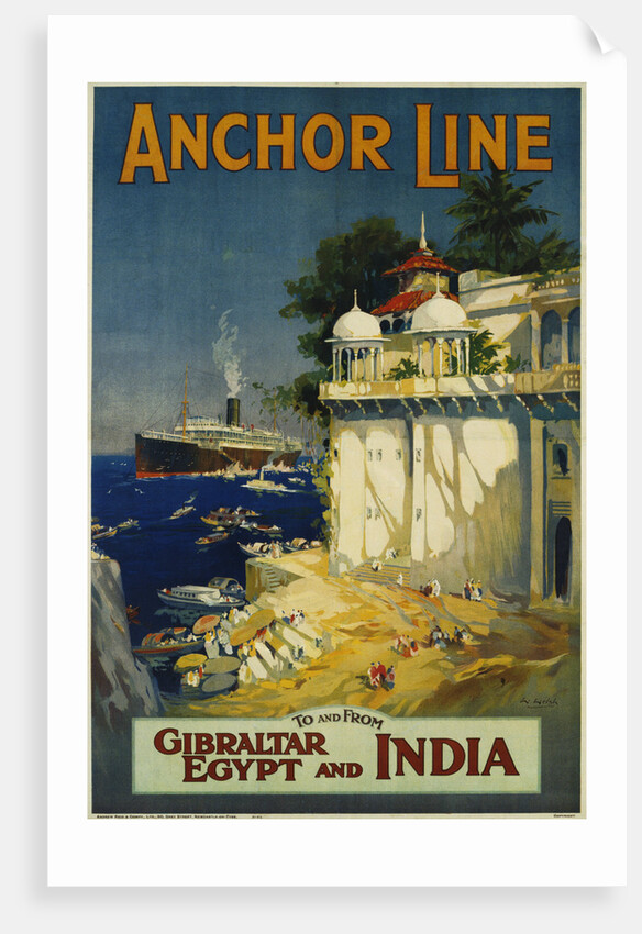 Anchor Line Travel Poster by W. Welsh