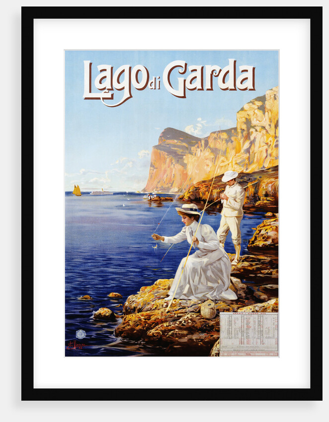 Lago di Garda Travel Advertisement Poster by Elio Aimenel