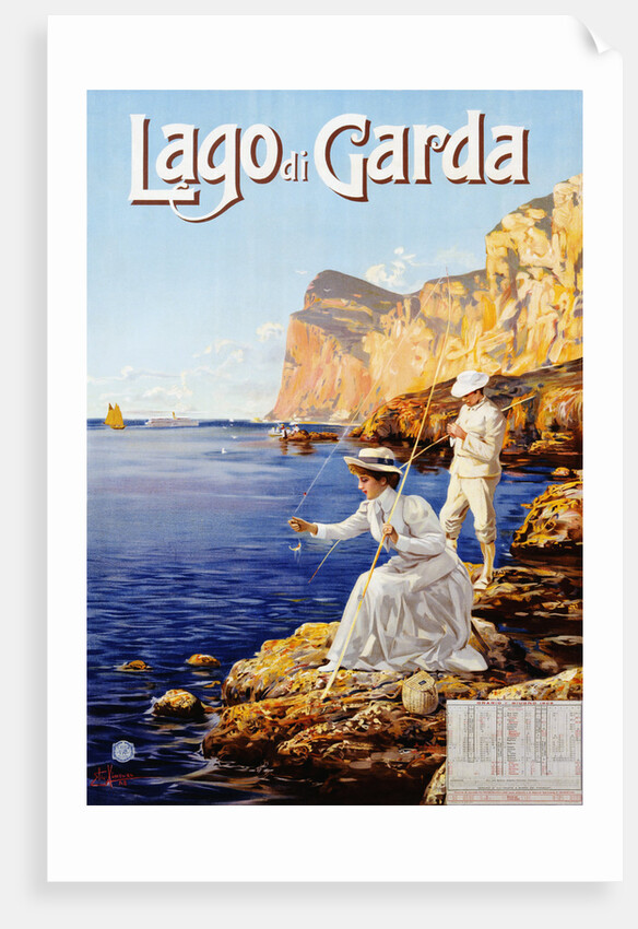 Lago di Garda Travel Advertisement Poster by Elio Aimenel
