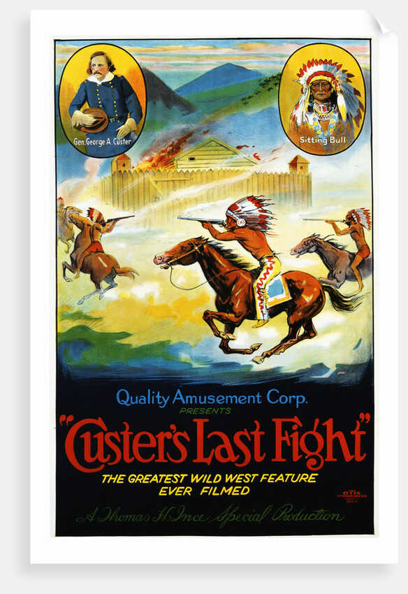 Custer's Last Fight Film Advertisement Poster by Anonymous