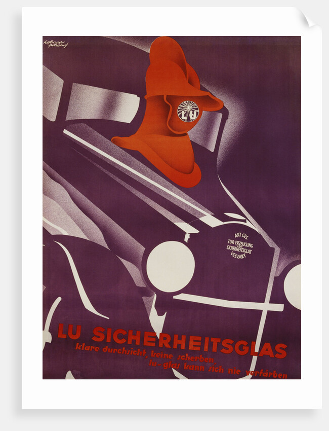 Lu Sicherheitsglas Automotive Safety Glass Poster by Hofbauer Porkorny