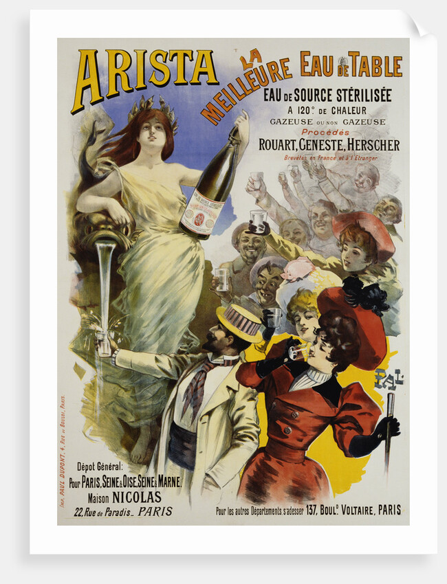 Arista Mineral Water Advertisement Poster by Pal