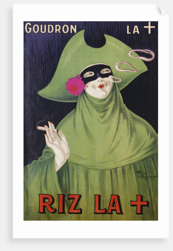 Riz La + Tobacco Paper Poster Advertisement by Henry Le Monnier