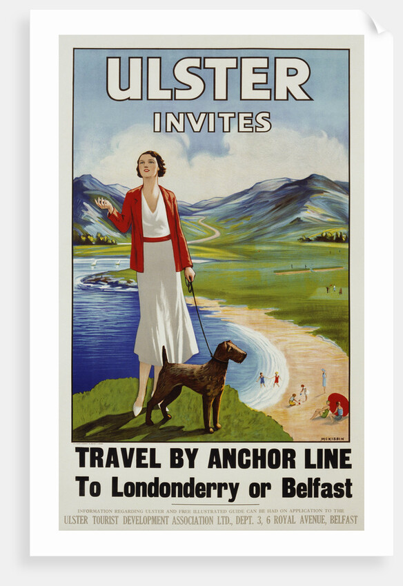 Ulster Invites Travel by Anchor Line Poster by Anonymous