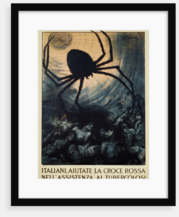 Italiani, Aiutate la Croce Rossa Nell'Assistenza ai Tubercolosi Poster by Basilio Cascella