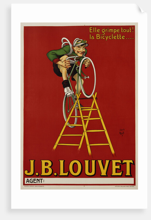 J.B. Louvet Bicycles Poster by D'Apres Mich
