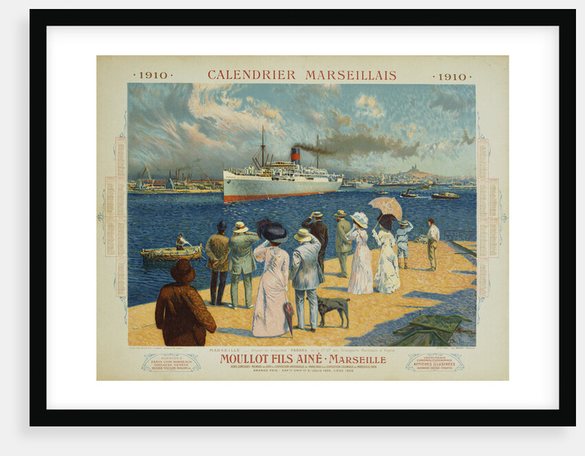 Calendrier Marseillais Travel Poster by David Dellepiane