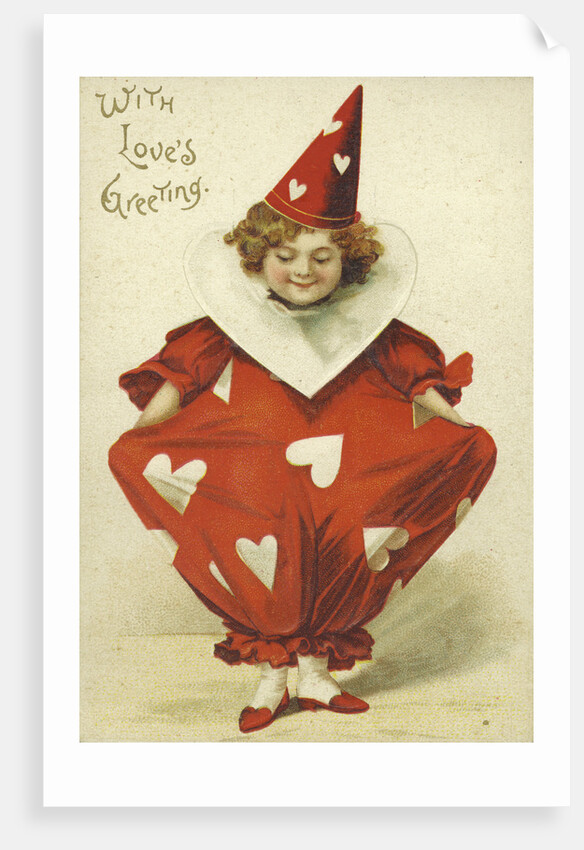 With's Love's Greeting Valentine Postcard by Anonymous