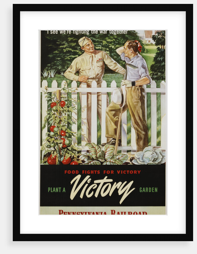 Food Fights for Victory, Plant a Victory Garden Poster by Anonymous