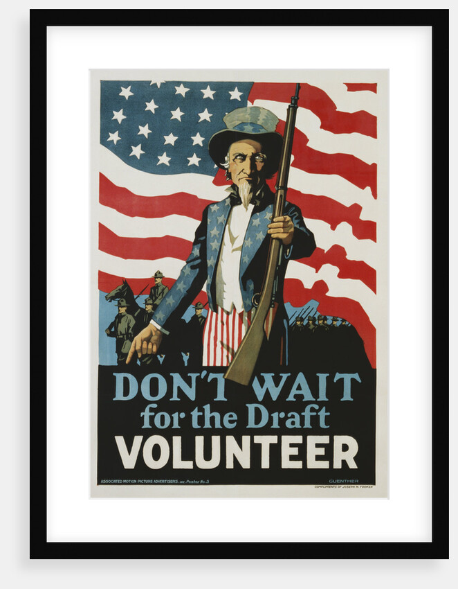 Don't Wait for the Draft, Volunteer Recruitment Poster by Anonymous