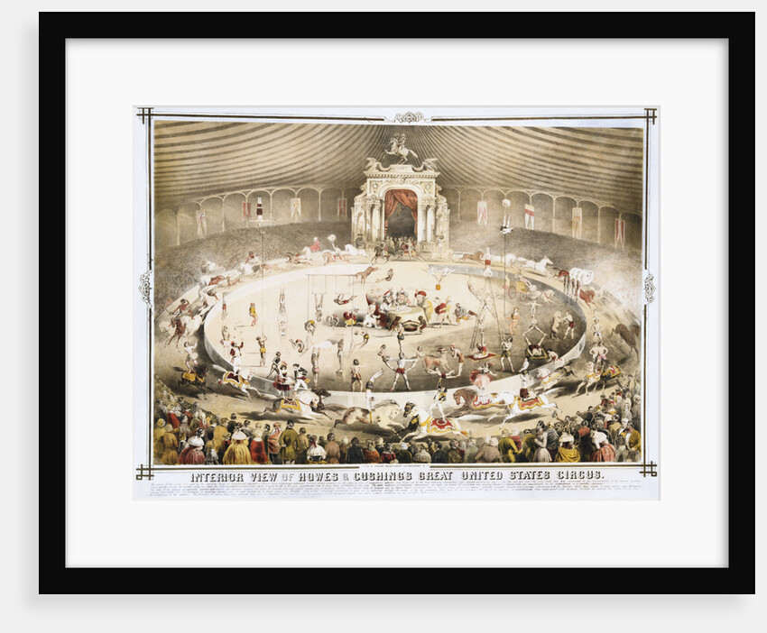 Interior View of Howes & Cushing's Great United States Circus Poster by Anonymous