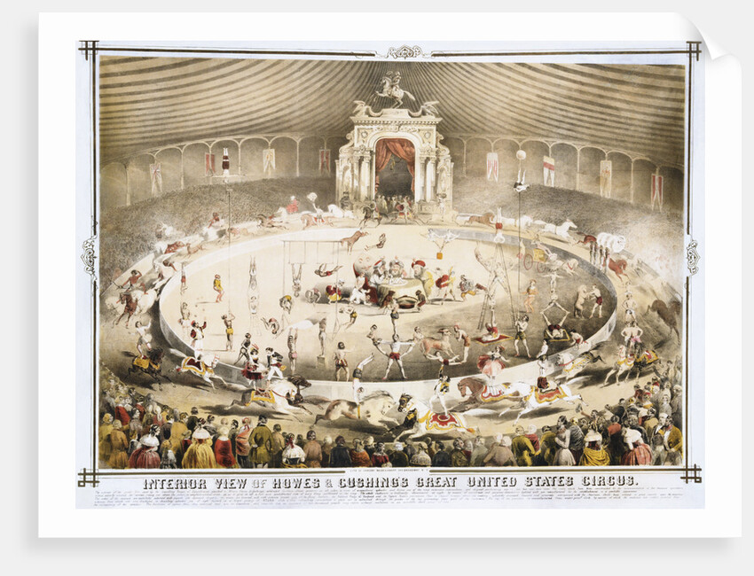 Interior View of Howes & Cushing's Great United States Circus Poster by Anonymous