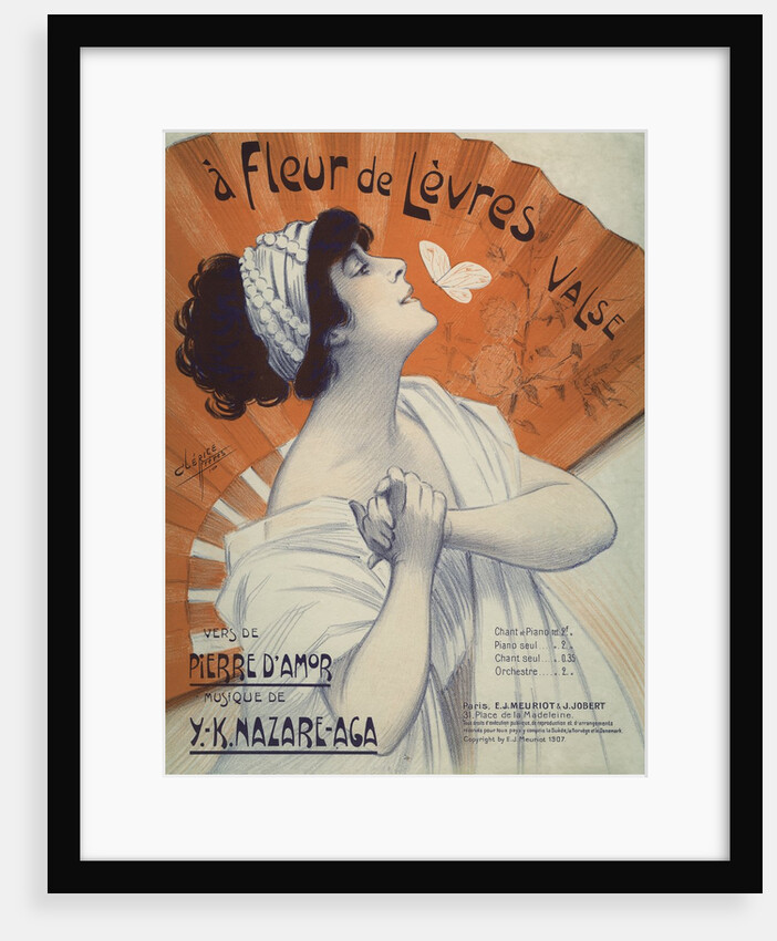 A Fleur de Levres Valse Waltz Sheet Music Cover by Clerice Freres