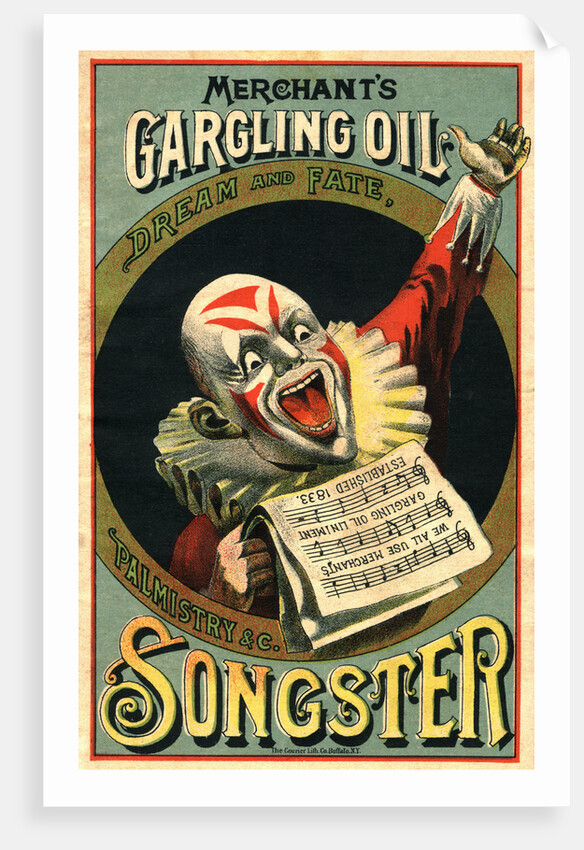 Merchant's Gargling Oil Advertisement Booklet Cover by Anonymous