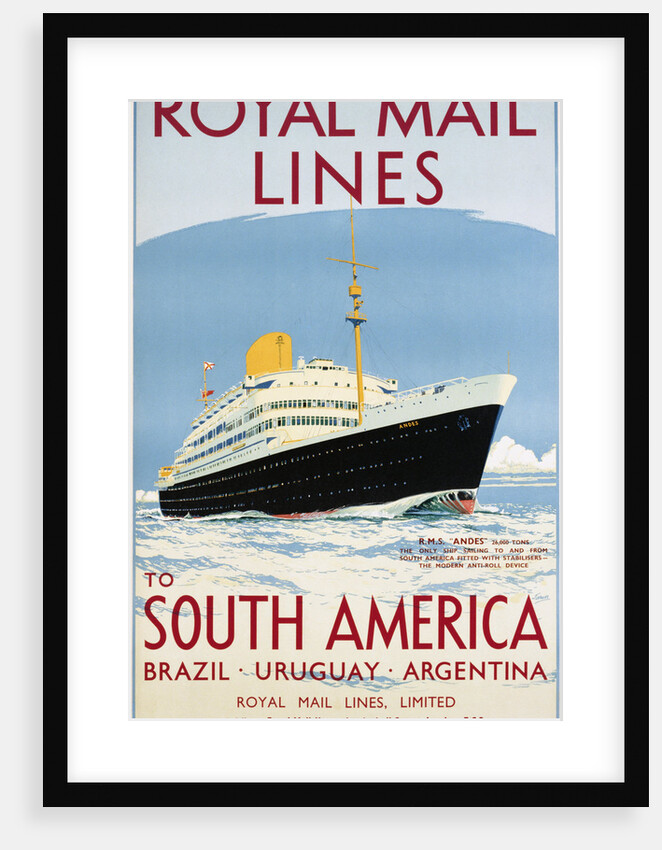 Royal Mail Lines to South America Poster by Jarvis