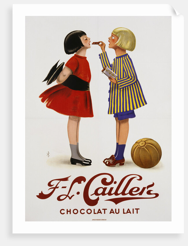 F-L Cailler's Chocolat au Lait Chocolate Advertisement Poster by Anonymous