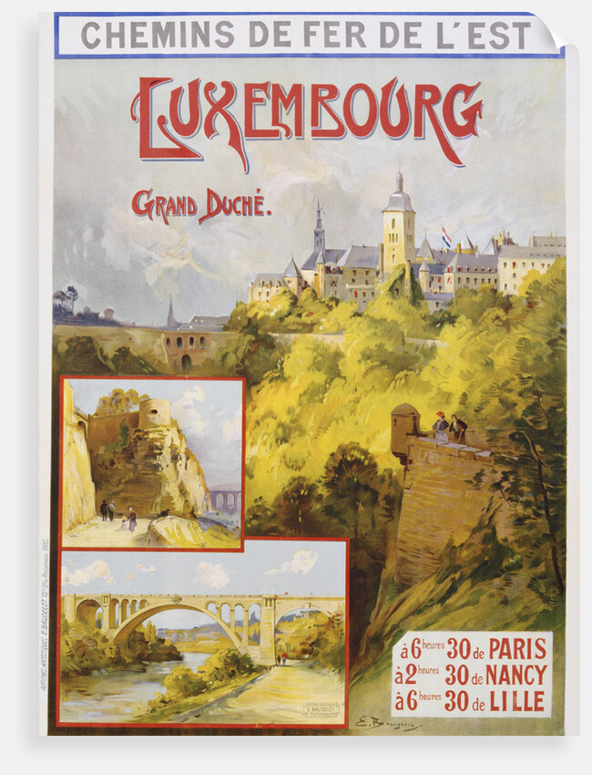 Luxembourg Travel Poster posters & prints by E. Bourgeois