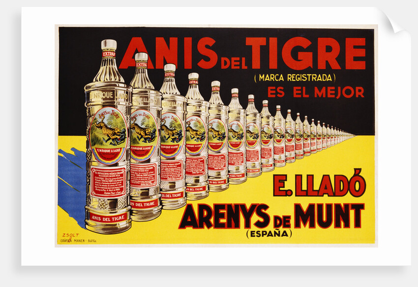 Anis Del Tigre Alcoholic Beverage Poster by Zsolt