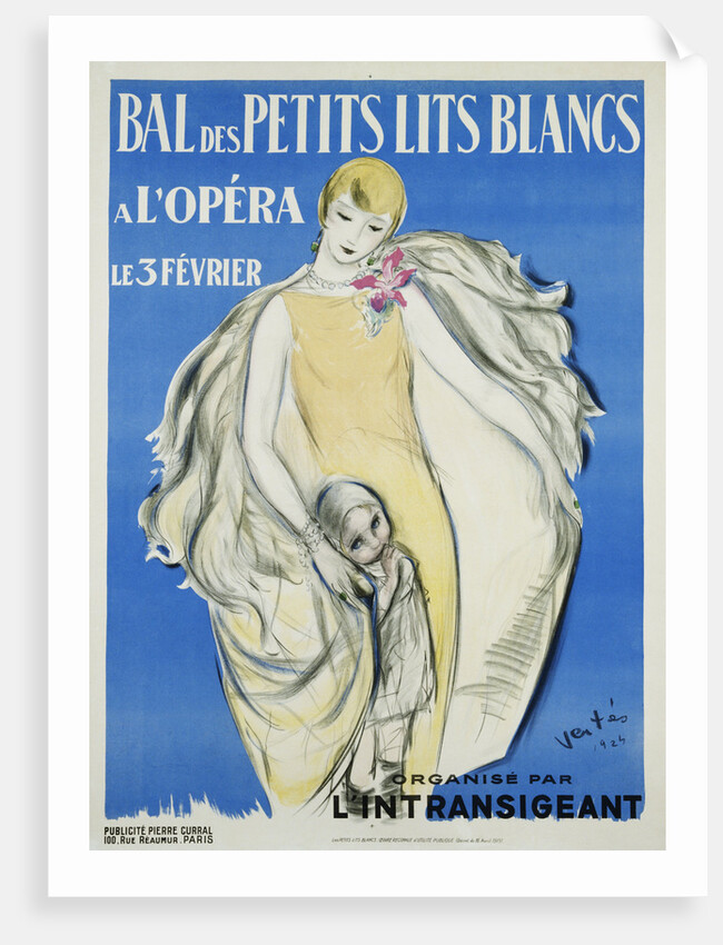 Bal Des Petits Lits Blancs Dance Ball Poster by Maurice Vertes