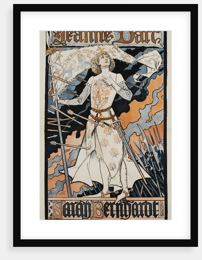 Jeanne D'Arc - Sarah Bernhardt Theater Poster by Eugene Grasset
