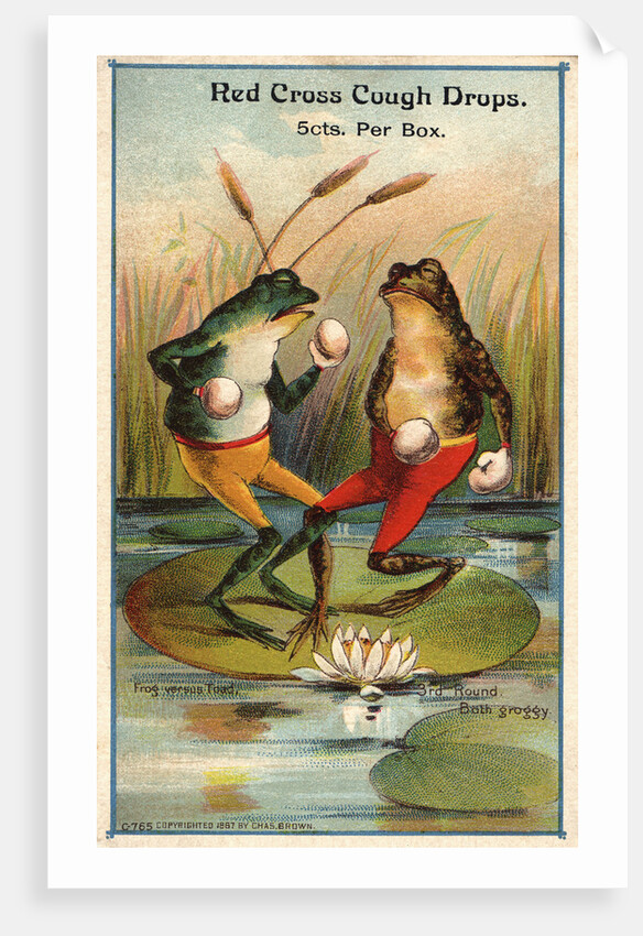 Frog Versus Toad Red Cross Cough Drops Advertisement by Anonymous