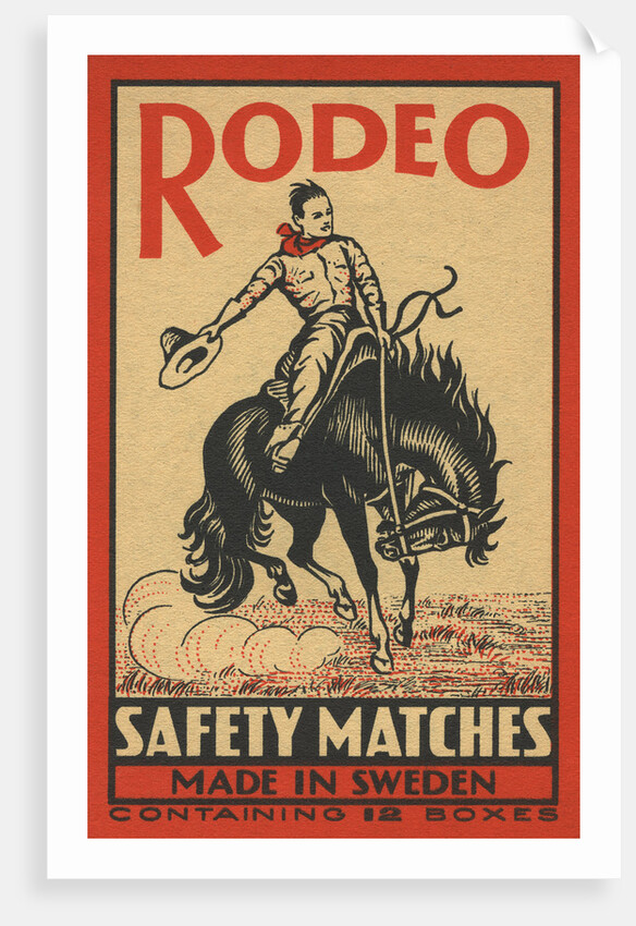 Rodeo Safety Matches Illustration by Anonymous