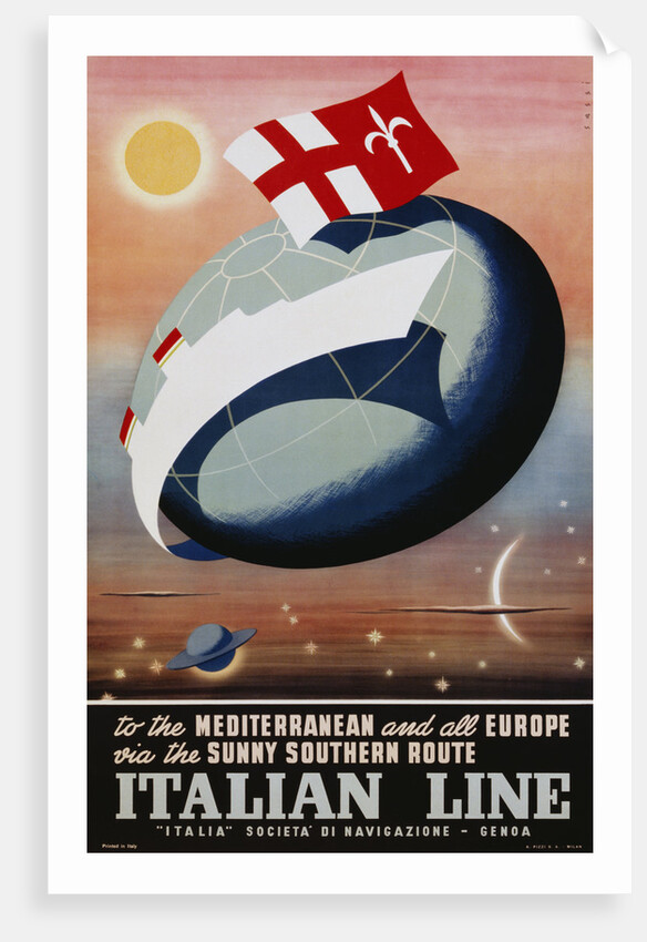 Italian Line Poster by Alda Sassi