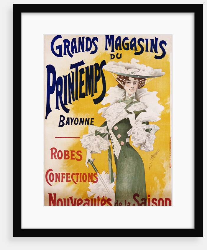 Grands Magasins du Printemps Bayonne Fashion Poster by Alfred Choubrac