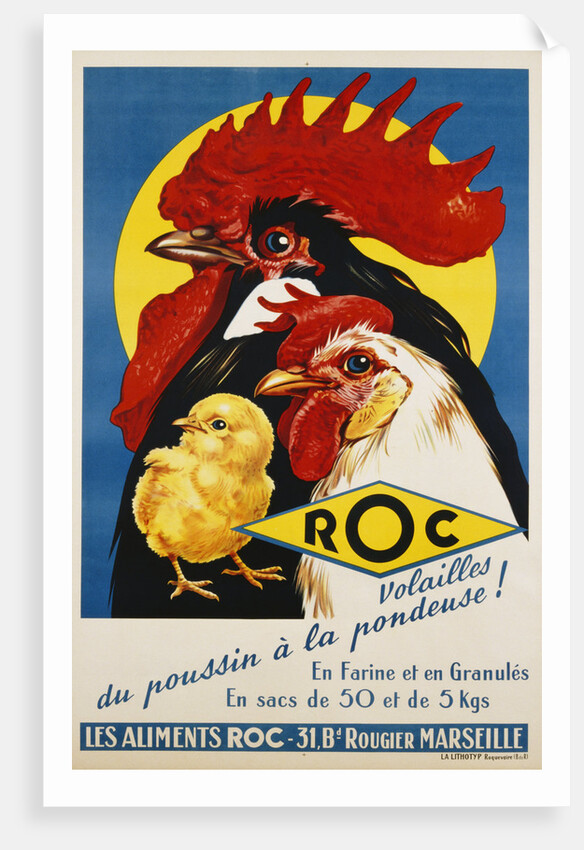 ROC Les Aliments Chicken Feed Poster by Anonymous
