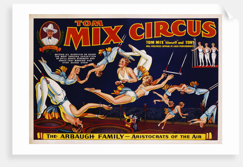 Tom Mix Circus Poster by Anonymous