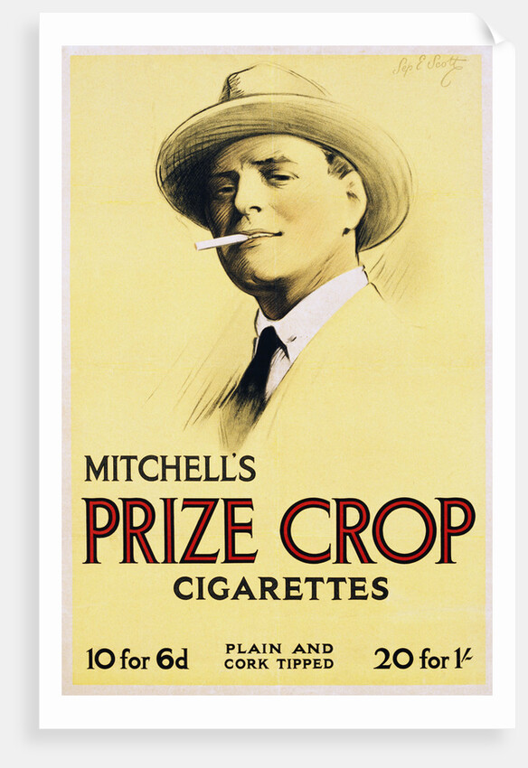 Mitchell's Prize Crop Cigarettes Poster by Septimus E. Scott