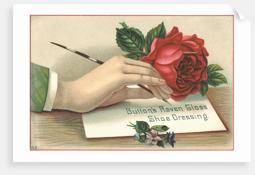 Button's Raven Gloss Shoe Dressing Trade Card by Anonymous