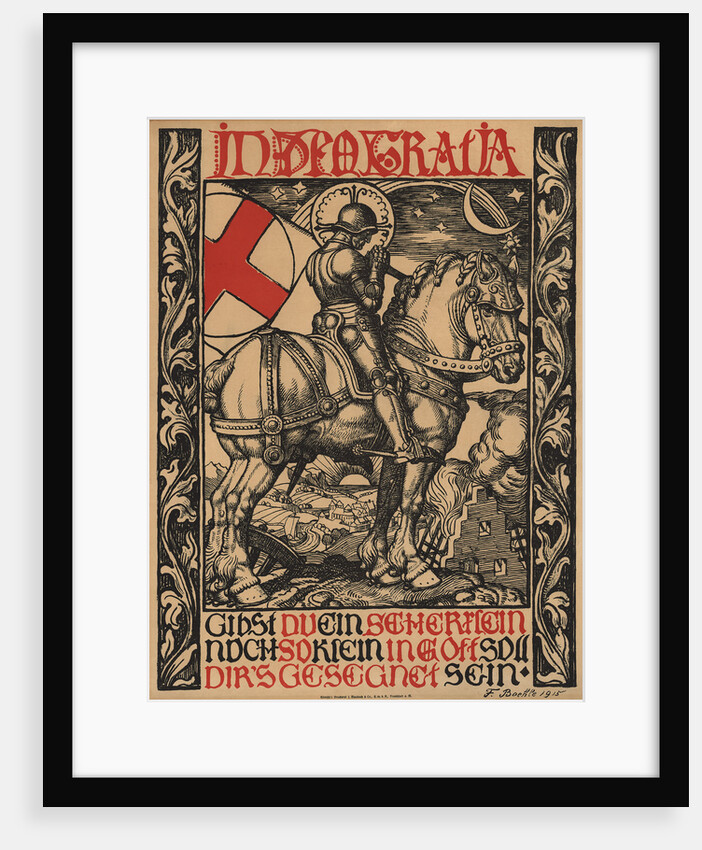 In Deo Gratia World War I Poster by Fritz Boehle
