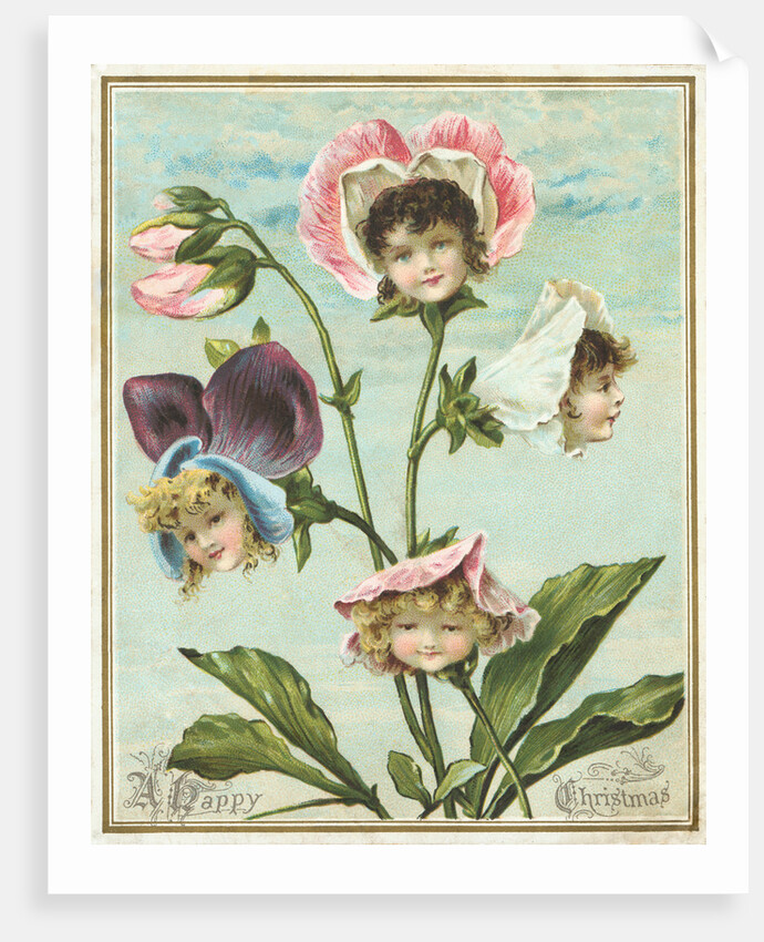 A Happy Christmas Postcard by Anonymous