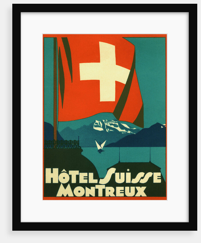 Hotel Suisse Montreux Luggage Label by Anonymous