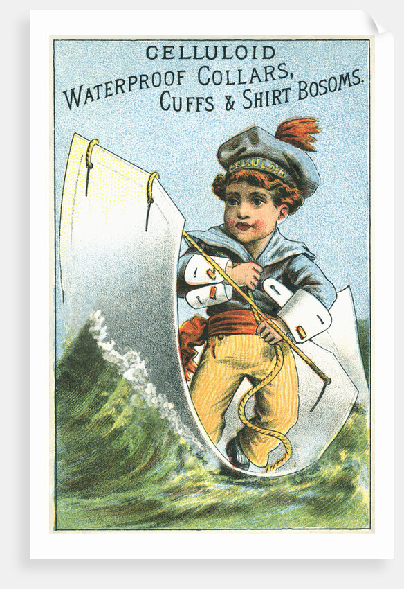 Celluloid Waterproof Collars, Cuffs & Shirt Bosoms Trade Card by Anonymous