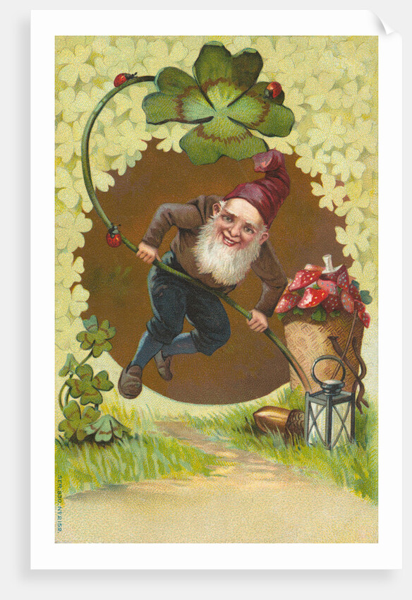 Postcard of a Leprechaun by Anonymous