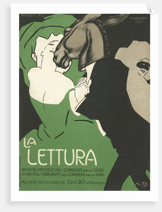La Lettura Cover by Marchello Dudovich